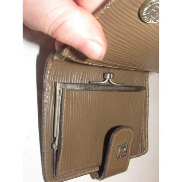 Fendi Dark Brown Small F Logo Coated Canvas - Picture 9 of 9